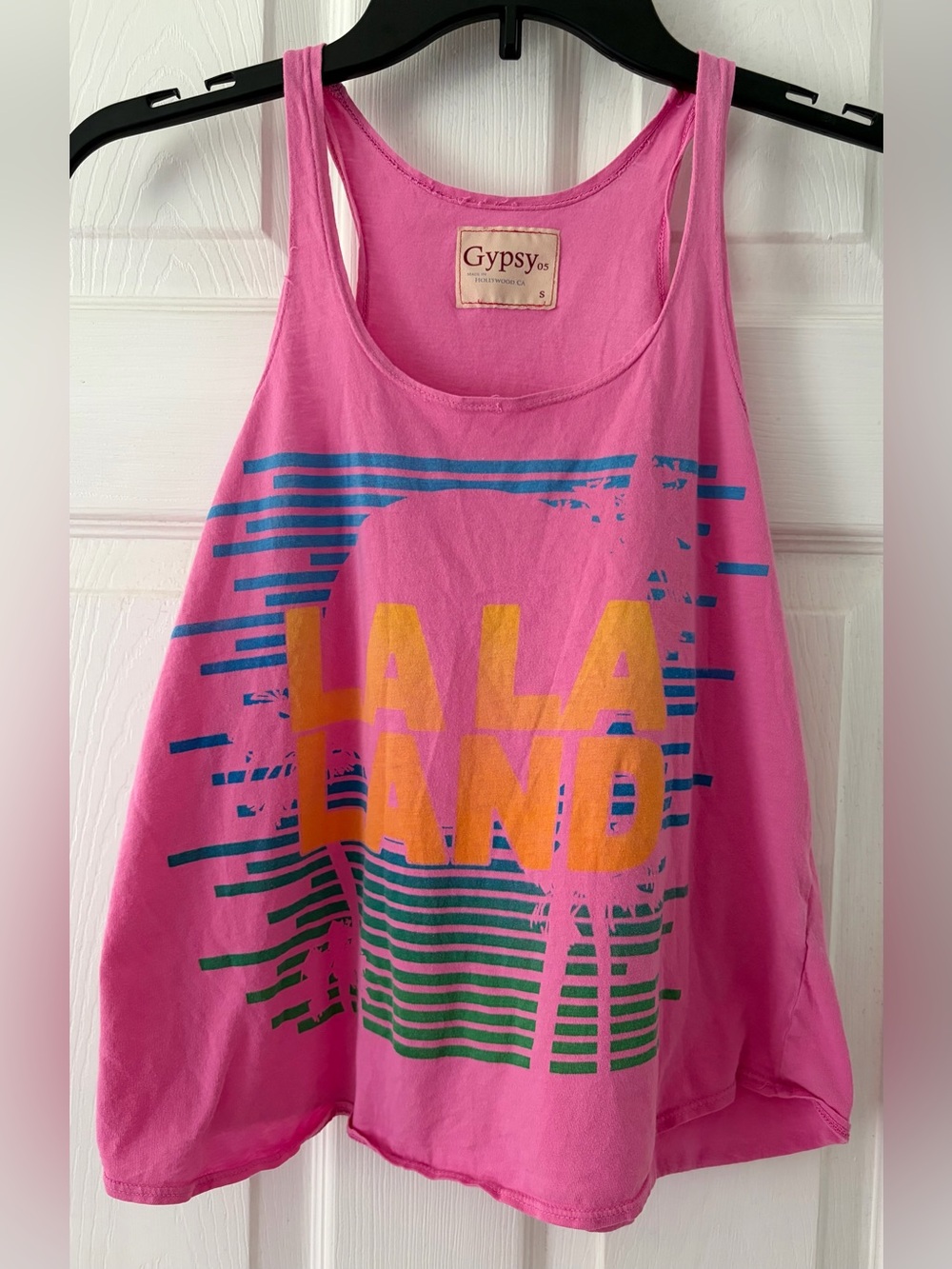 Gypsy 05 Bright Pink Graphic Tank with Cream Label